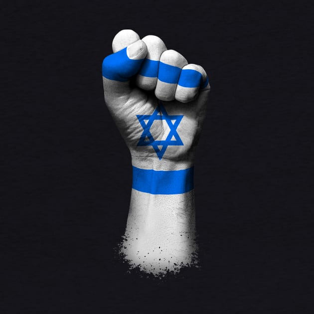 Flag of Israel on a Raised Clenched Fist by jeffbartels